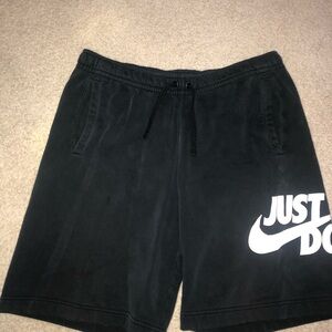 Nike Men's Black 'Just Do It' Athletic Shorts